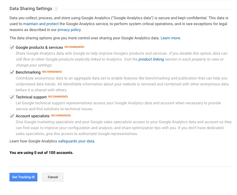 Shared Data Settings