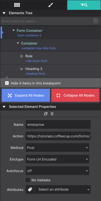 Form Endpoint Options